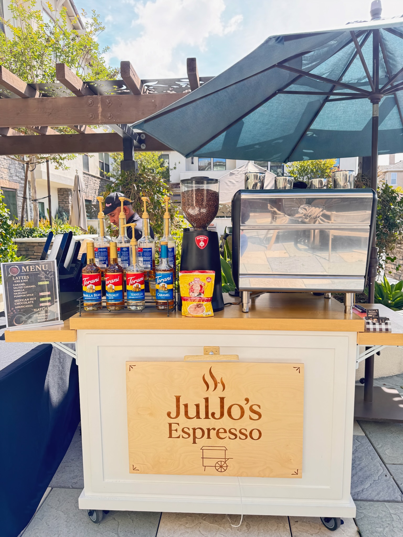 JulJo's Espresso mobile cart at an outdoor event
